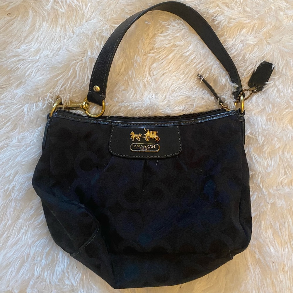 Black shoulder coach purse